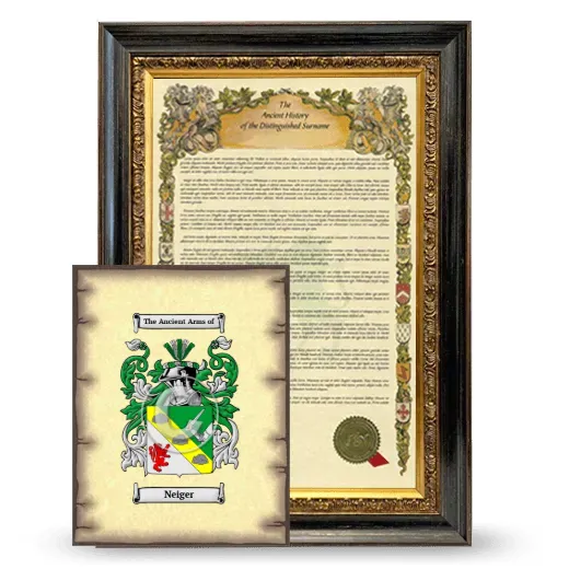 Neiger Framed History and Coat of Arms Print - Heirloom