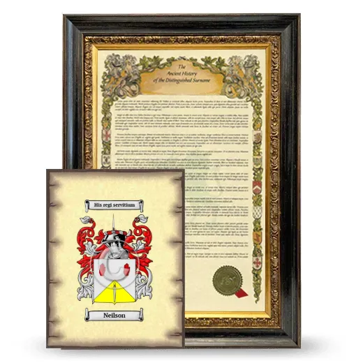 Neilson Framed History and Coat of Arms Print - Heirloom