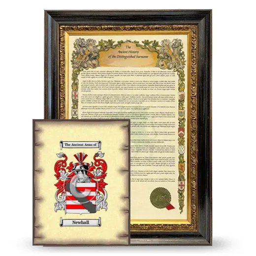 Newhall Framed History and Coat of Arms Print - Heirloom
