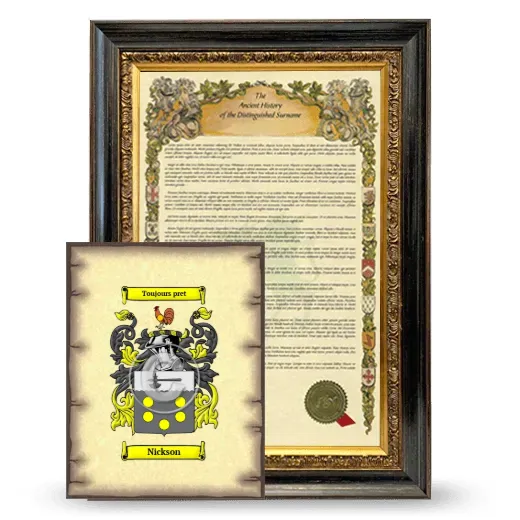 Nickson Framed History and Coat of Arms Print - Heirloom