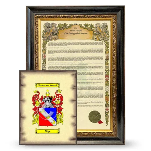 Nige Framed History and Coat of Arms Print - Heirloom