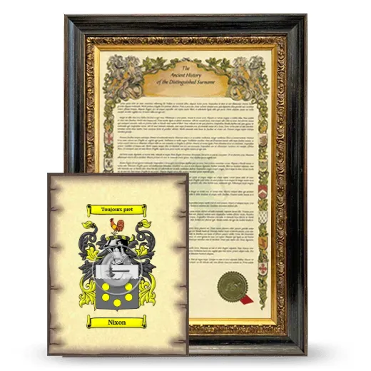 Nixon Framed History and Coat of Arms Print - Heirloom
