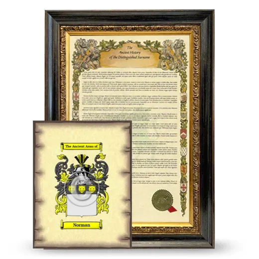 Norman Framed History and Coat of Arms Print - Heirloom