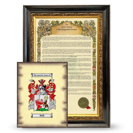 Null Framed History and Coat of Arms Print - Heirloom