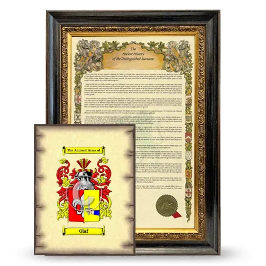 Olaf Framed History and Coat of Arms Print - Heirloom