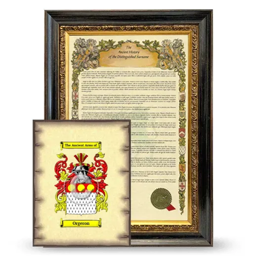 Orgeron Framed History and Coat of Arms Print - Heirloom