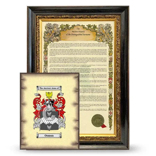 Osmun Framed History and Coat of Arms Print - Heirloom