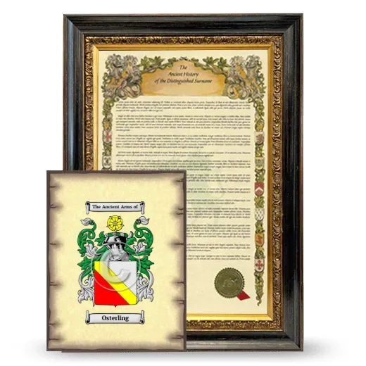 Osterling Framed History and Coat of Arms Print - Heirloom