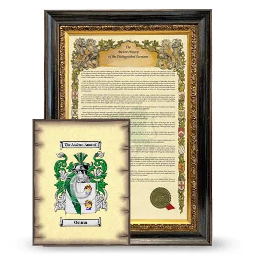 Osuna Framed History and Coat of Arms Print - Heirloom