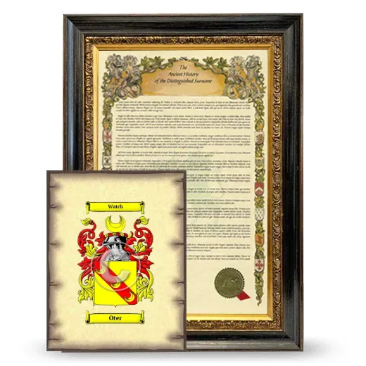 Oter Framed History and Coat of Arms Print - Heirloom