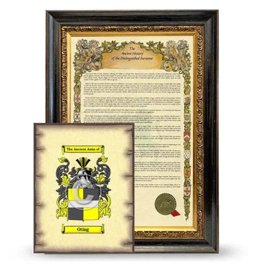 Oting Framed History and Coat of Arms Print - Heirloom