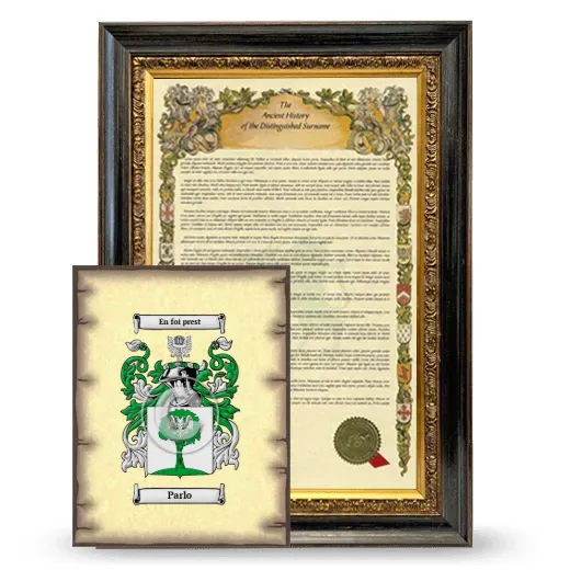 Parlo Framed History and Coat of Arms Print - Heirloom
