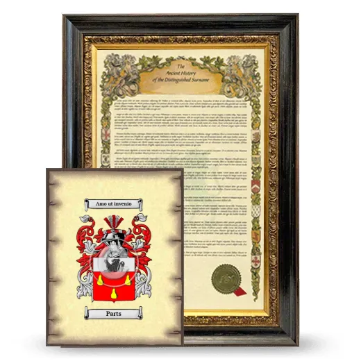 Parts Framed History and Coat of Arms Print - Heirloom