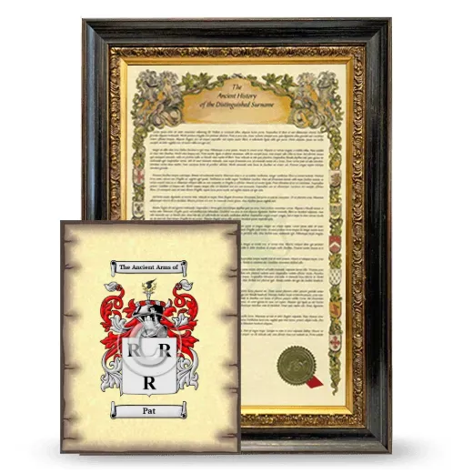 Pat Framed History and Coat of Arms Print - Heirloom