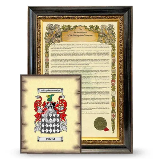 Patend Framed History and Coat of Arms Print - Heirloom