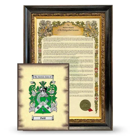 Patil Framed History and Coat of Arms Print - Heirloom