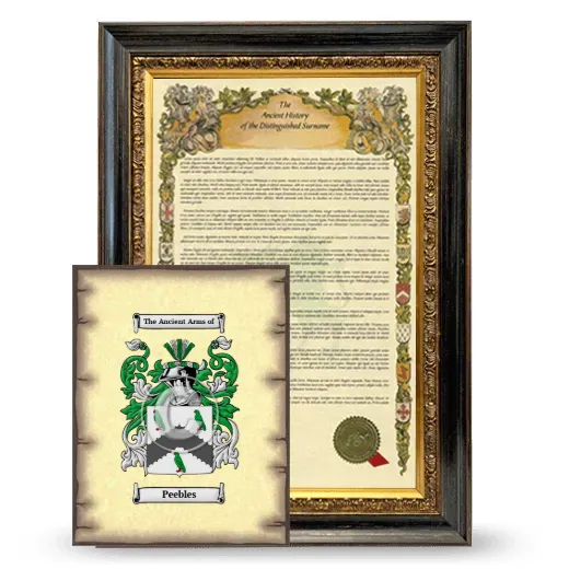 Peebles Framed History and Coat of Arms Print - Heirloom