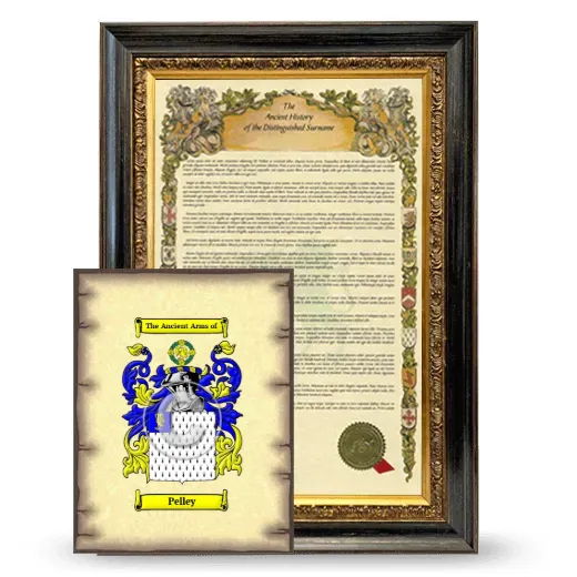 Pelley Framed History and Coat of Arms Print - Heirloom