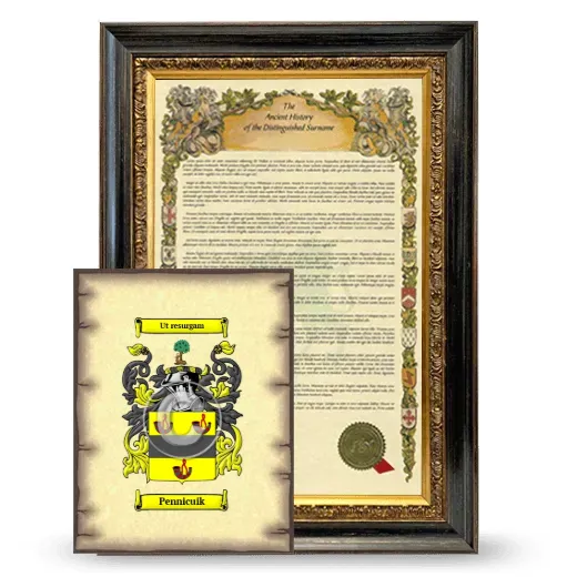 Pennicuik Framed History and Coat of Arms Print - Heirloom