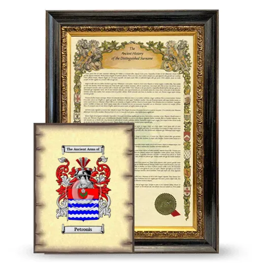 Petronis Framed History and Coat of Arms Print - Heirloom