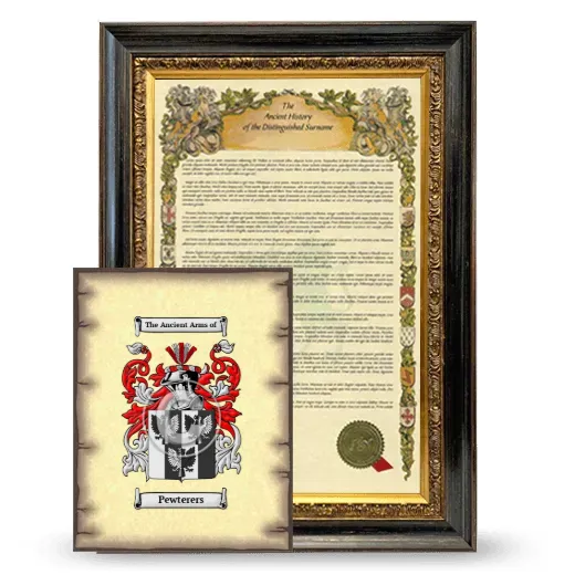 Pewterers Framed History and Coat of Arms Print - Heirloom
