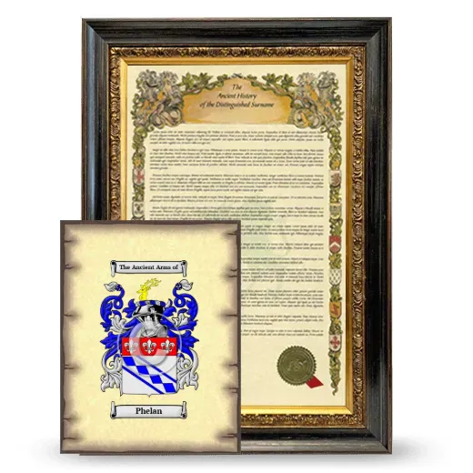 Phelan Framed History and Coat of Arms Print - Heirloom