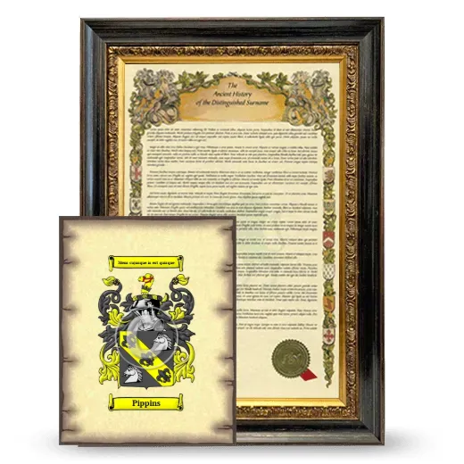 Pippins Framed History and Coat of Arms Print - Heirloom