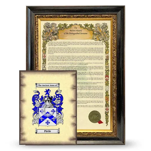 Pirtle Framed History and Coat of Arms Print - Heirloom
