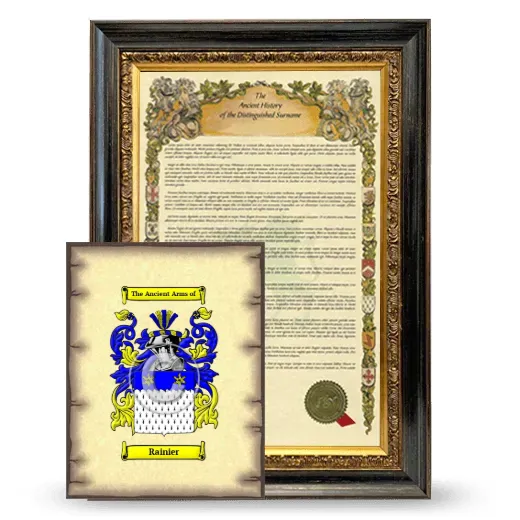 Rainier Framed History and Coat of Arms Print - Heirloom
