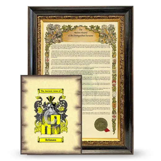 Rehman Framed History and Coat of Arms Print - Heirloom