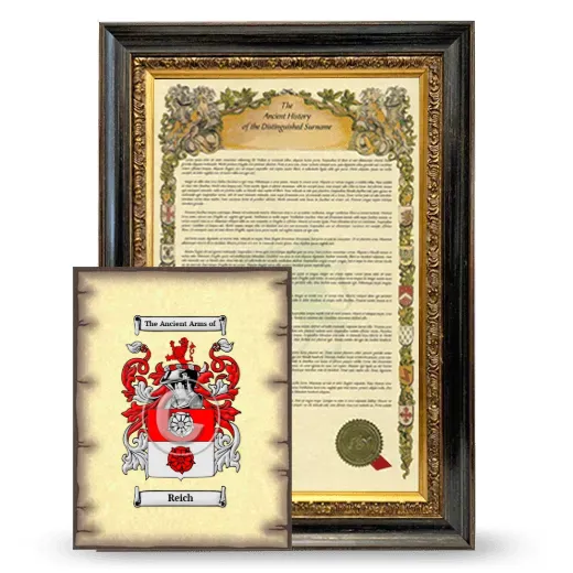 Reich Framed History and Coat of Arms Print - Heirloom