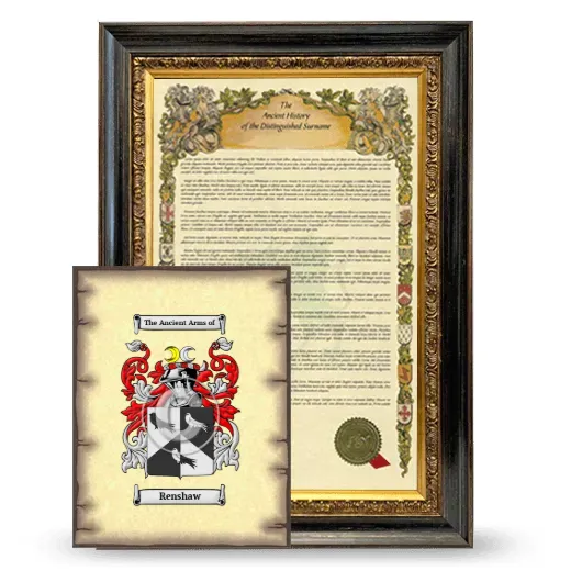 Renshaw Framed History and Coat of Arms Print - Heirloom