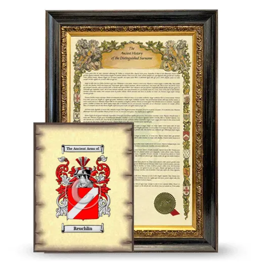 Reuchlin Framed History and Coat of Arms Print - Heirloom