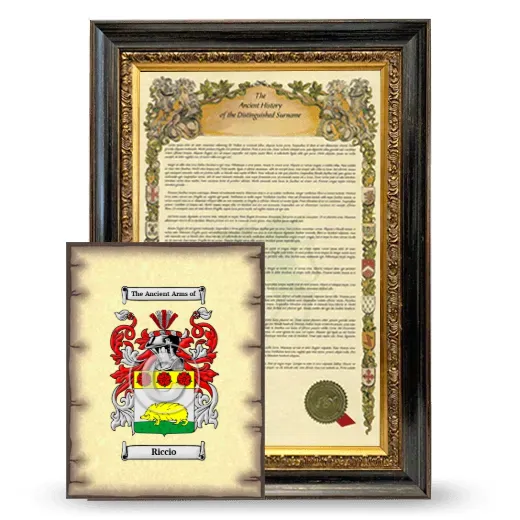Riccio Framed History and Coat of Arms Print - Heirloom