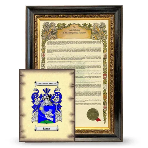 Rimes Framed History and Coat of Arms Print - Heirloom