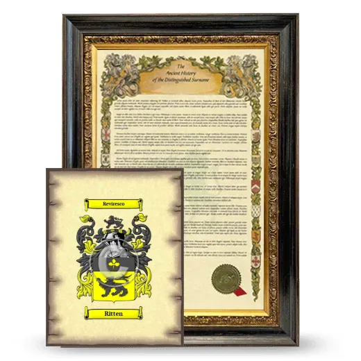 Ritten Framed History and Coat of Arms Print - Heirloom
