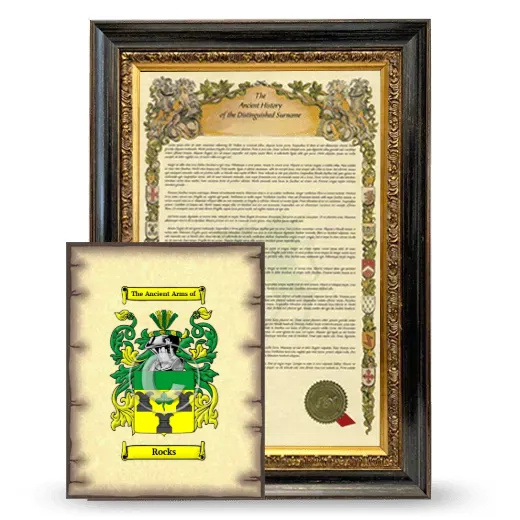 Rocks Framed History and Coat of Arms Print - Heirloom