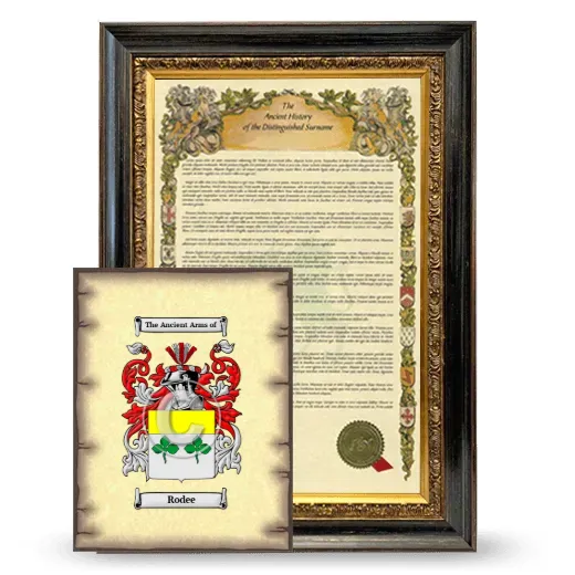 Rodee Framed History and Coat of Arms Print - Heirloom