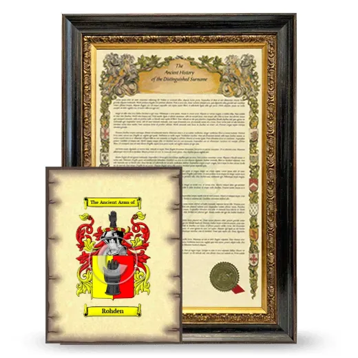 Rohden Framed History and Coat of Arms Print - Heirloom