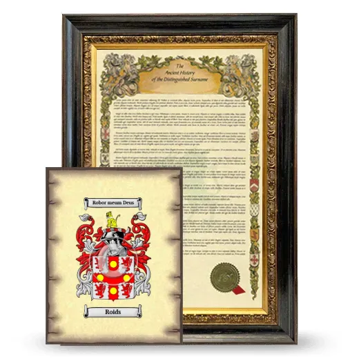 Roids Framed History and Coat of Arms Print - Heirloom