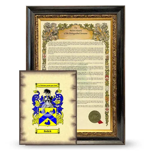 Rolick Framed History and Coat of Arms Print - Heirloom
