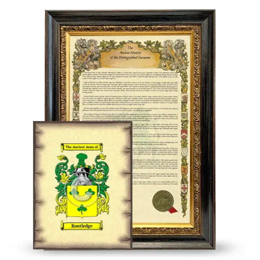 Routledge Framed History and Coat of Arms Print - Heirloom