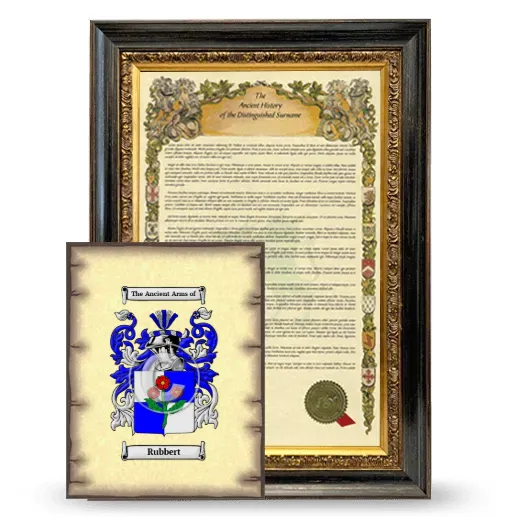 Rubbert Framed History and Coat of Arms Print - Heirloom