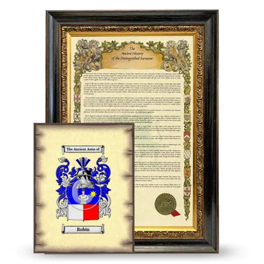 Rubin Framed History and Coat of Arms Print - Heirloom