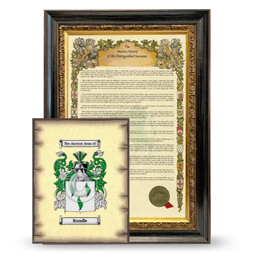 Rundle Framed History and Coat of Arms Print - Heirloom