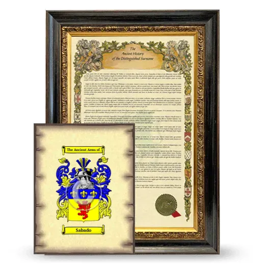 Sabado Framed History and Coat of Arms Print - Heirloom