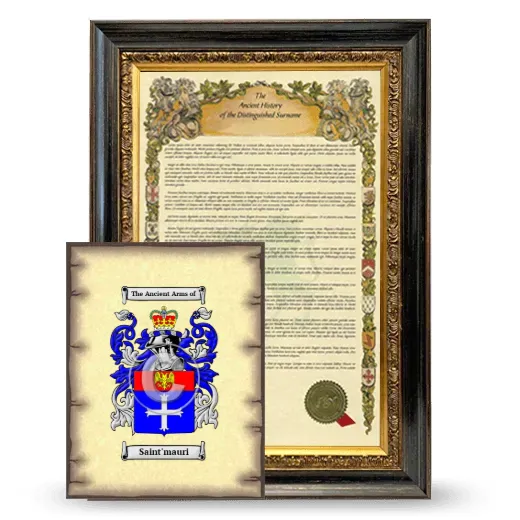 Saint'mauri Framed History and Coat of Arms Print - Heirloom