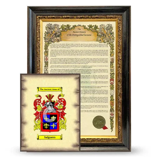Salguero Framed History and Coat of Arms Print - Heirloom