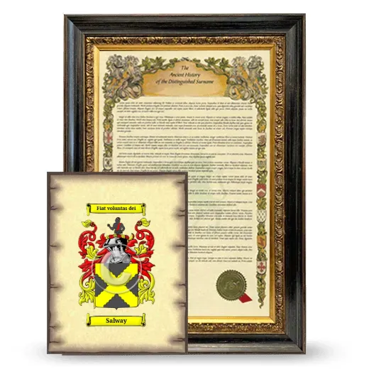 Salway Framed History and Coat of Arms Print - Heirloom