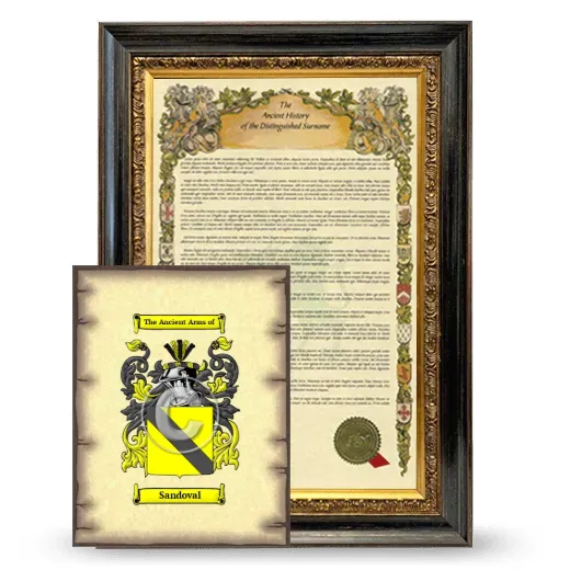 Sandoval Framed History and Coat of Arms Print - Heirloom